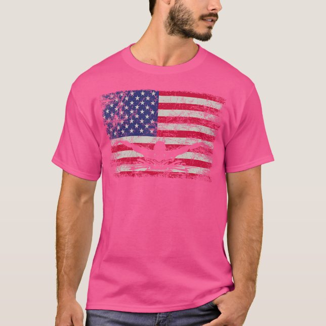 Camiseta Bandeira Americana Do Dia Da Independência 4 De Ju (Frente)