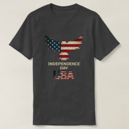 Camiseta bandeira americana do Dia da Independência da águi
