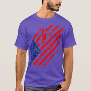 Camiseta Bandeira Americana do Dirt Bike