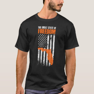 Camiseta Bandeira Americana Do Estado Excelente Da Liberdad