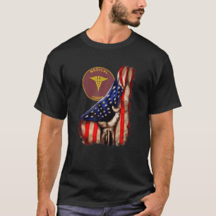 Camiseta Bandeira Americana do Exército Medical Corps