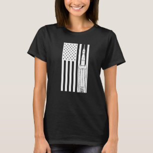 Camiseta Bandeira Americana do Foguete SLS Space Launch Sys
