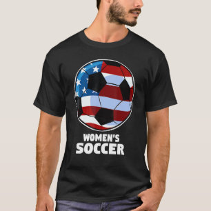 Camiseta Bandeira Americana do Futebol Womens