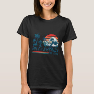 Camiseta Bandeira Americana Do Golfo Da América Do Norte Es