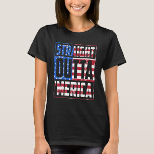 Camiseta Bandeira Americana do hetero Outta 4 de julho