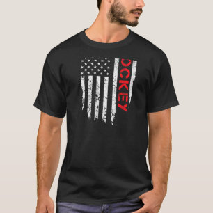 Camiseta Bandeira Americana Do Hóquei No Gelo 4 De Julho Ho