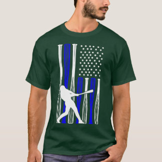 Camiseta Bandeira Americana do Jogador de Beisebol