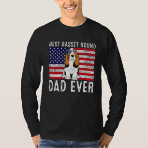 Camiseta Bandeira Americana do Pai Hound Basset