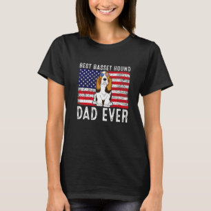 Camiseta Bandeira Americana do Pai Hound Basset
