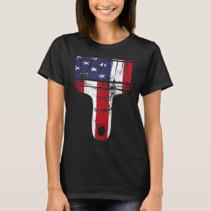 Camiseta Bandeira Americana do Paint Paint Painter Painter