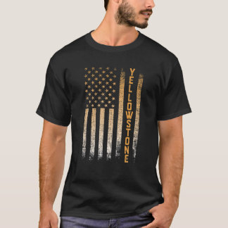 Camiseta Bandeira Americana do Parque Nacional Yellowstone