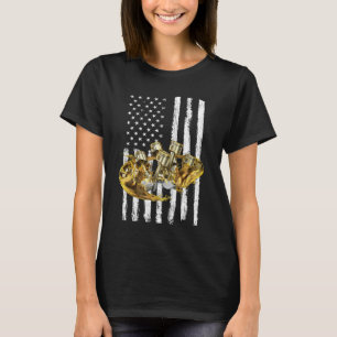 Camiseta Bandeira Americana do Pistão Muscle Car 3