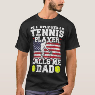 Camiseta Bandeira Americana do Tênis de Pai do Esporte