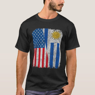 Camiseta Bandeira Americana do Uruguai Half EUA Prou Raiz d
