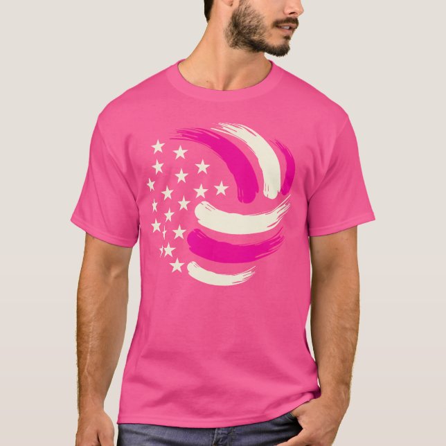Camiseta Bandeira Americana do Voleibol feminino (Frente)