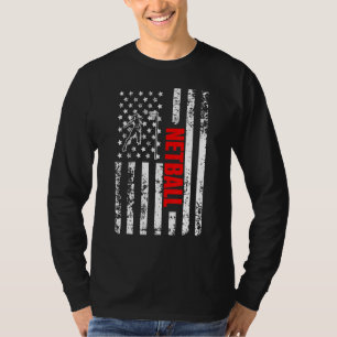 Camiseta Bandeira Americana dos Esportes Patrióticos Netbal