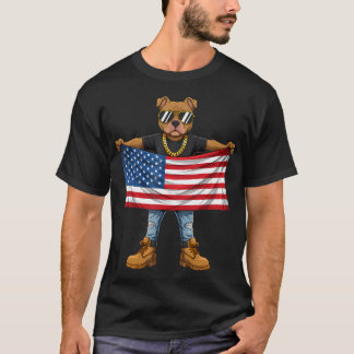 Camiseta Bandeira Americana Dos EUA 4 De Julho Patriótica V