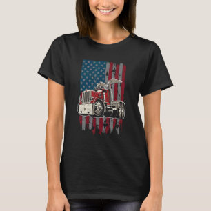 Camiseta Bandeira Americana dos EUA Caminhoneiro Dirigindo