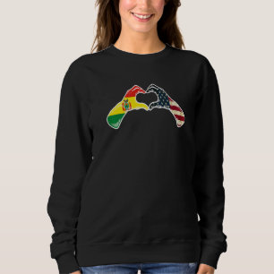 Camiseta Bandeira americana dos EUA da Bolívia Coração bol