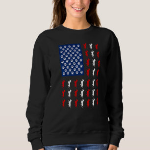 Camiseta Bandeira Americana Dos EUA Dachshund  Quatro De Ju