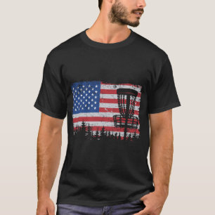 Camiseta Bandeira Americana dos EUA Disco Golfe Sket Frisbe
