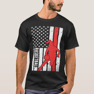 Camiseta Bandeira Americana dos EUA Orgulhosa Menina de Bas