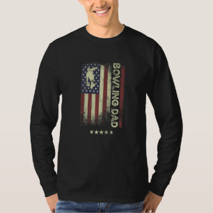 Camiseta Bandeira Americana dos EUA Pai de Boliche 1
