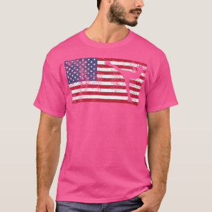 Camiseta Bandeira Americana dos EUA Patinagem Artística Pat