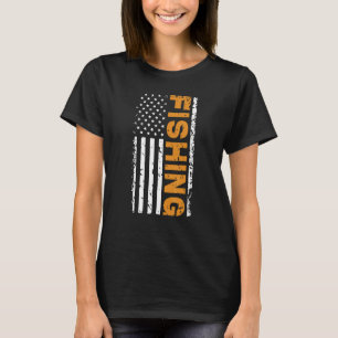 Camiseta Bandeira Americana dos EUA Pesca