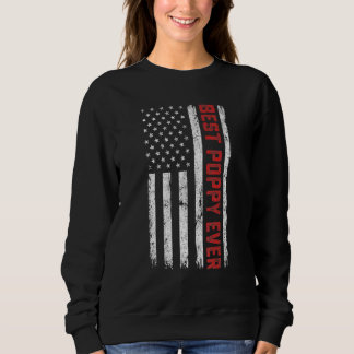 Camiseta Bandeira Americana dos EUA Vintage Melhor Papoula 