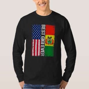 Camiseta Bandeira Americana e Bolívia Melhor Família Gigi N