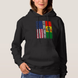 Camiseta Bandeira Americana e Bolívia Melhor Solteiro Mãe N