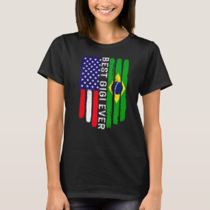 Camiseta Bandeira Americana e Brasil Melhor Família Gigi Nu