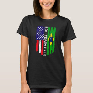 Camiseta Bandeira Americana e Brasil Melhor Família Popular