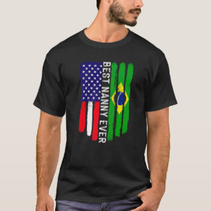 Camiseta Bandeira Americana e Brasil Melhor Neve Família Nu