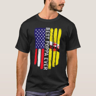 Camiseta Bandeira Americana e Brunei Sinalizador Melhor Fam