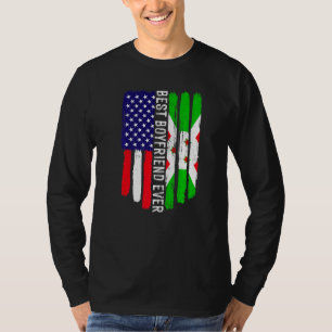 Camiseta Bandeira Americana e Burundi - Melhor Namorado Nun