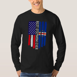 Camiseta Bandeira Americana e Cabo Verde Melhor Stepman Nun