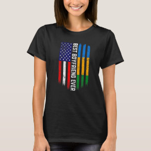 Camiseta Bandeira Americana e Gabão - Melhor Fama Namorado