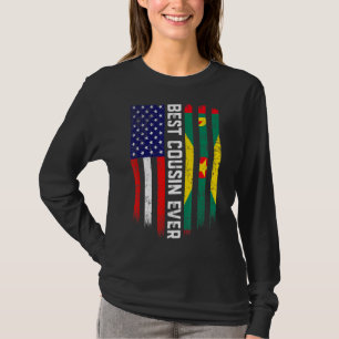 Camiseta Bandeira Americana e Granada Melhor Primo Nunca Fa