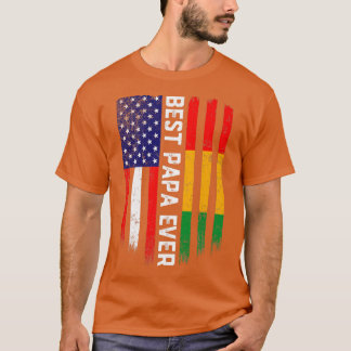 Camiseta Bandeira Americana e Guiné Melhor Papa Nunca