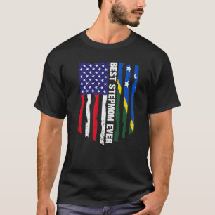 Camiseta bandeira Americana e Ilhas Salomão Melhor Stepman