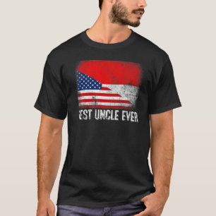 Camiseta Bandeira Americana e Indonésia Sinalizador Melhor