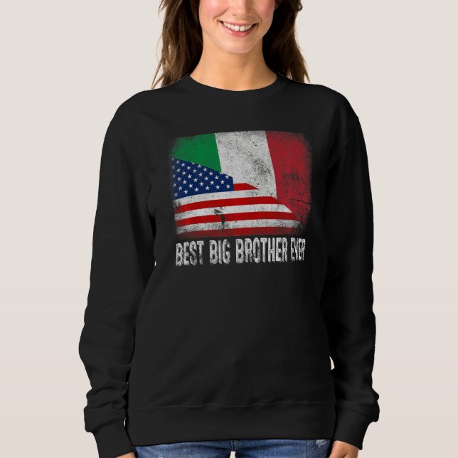 Camiseta Bandeira Americana e Itália Sinalizador Melhor Irm (Frente)
