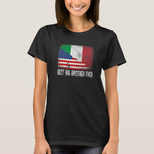 Camiseta Bandeira Americana e Itália Sinalizador Melhor Irm