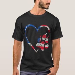 Camiseta Bandeira americana e patriota canino