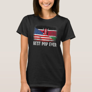 Camiseta Bandeira Americana e Quênia Melhor Família de Pop