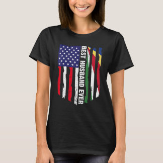 Camiseta Bandeira Americana e Seicheles Melhor Marido Nunca