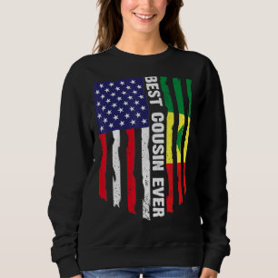 Camiseta Bandeira Americana e Senegal Melhor Primo Nunca Fa