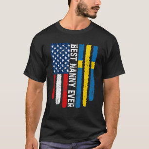 Camiseta Bandeira Americana e Sinalizador de Suecia Melhor